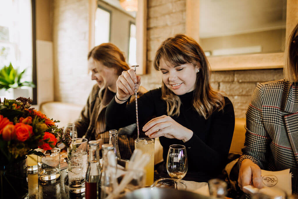 Alex Blackwood making a whisky highbal